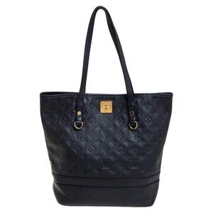 Louis Vuitton Black/Navy Monogram Tote
